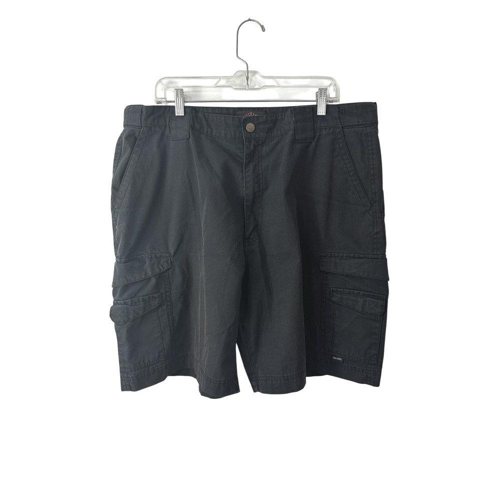 Tru Spec Shorts Mens 40 Black Cargo Tactical Rip Stop Adjustable Waist Utility